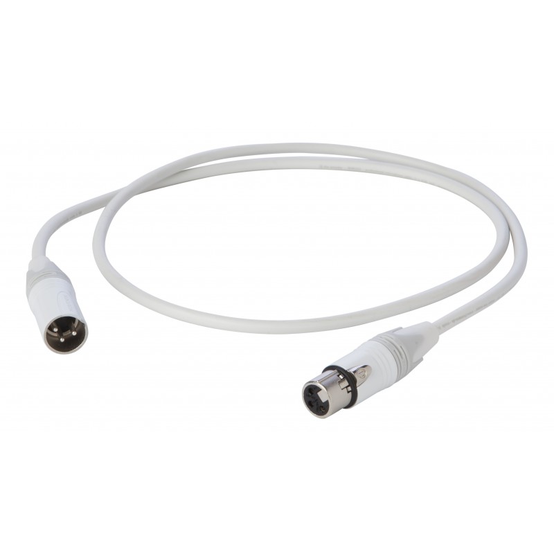 PROEL STAGE ESO210LU5WH ESOTERIC Series kabel zbalansowany XLRf-XLRm 3P Neutrik, dł. 5m